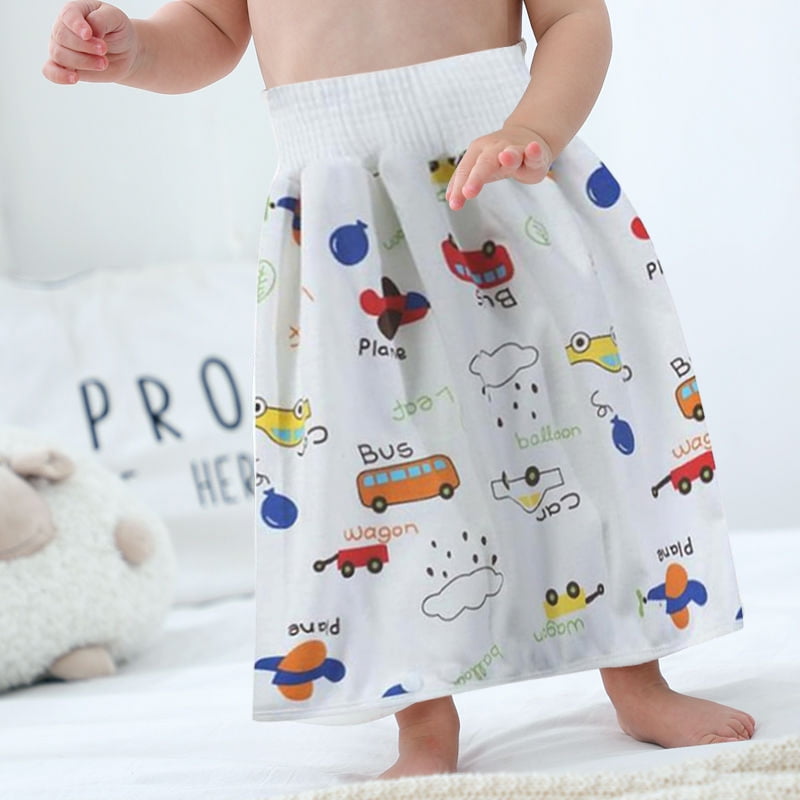 Eihan Comfy Children Diaper Skirt Shorts 2 en 1 Waterproof Super Absorbent Leak-Proof Washable Baby Diaper Skirt Pants 