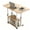 Light Wood, variant on SUSUZI 23.5" Rolling Laptop Desk, Height Adjustable Mobile Laptop Table with 3-Tier Storage Shelves and Wheels,