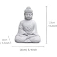 Garden Ornament, Sitting Buddha Resin Stone Zen Statue Outdoor Indoor ...