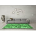thumbnail image 3 of Ahgly Company Indoor Round Abstract Emerald Green Modern Area Rugs, 5' Round, 3 of 4