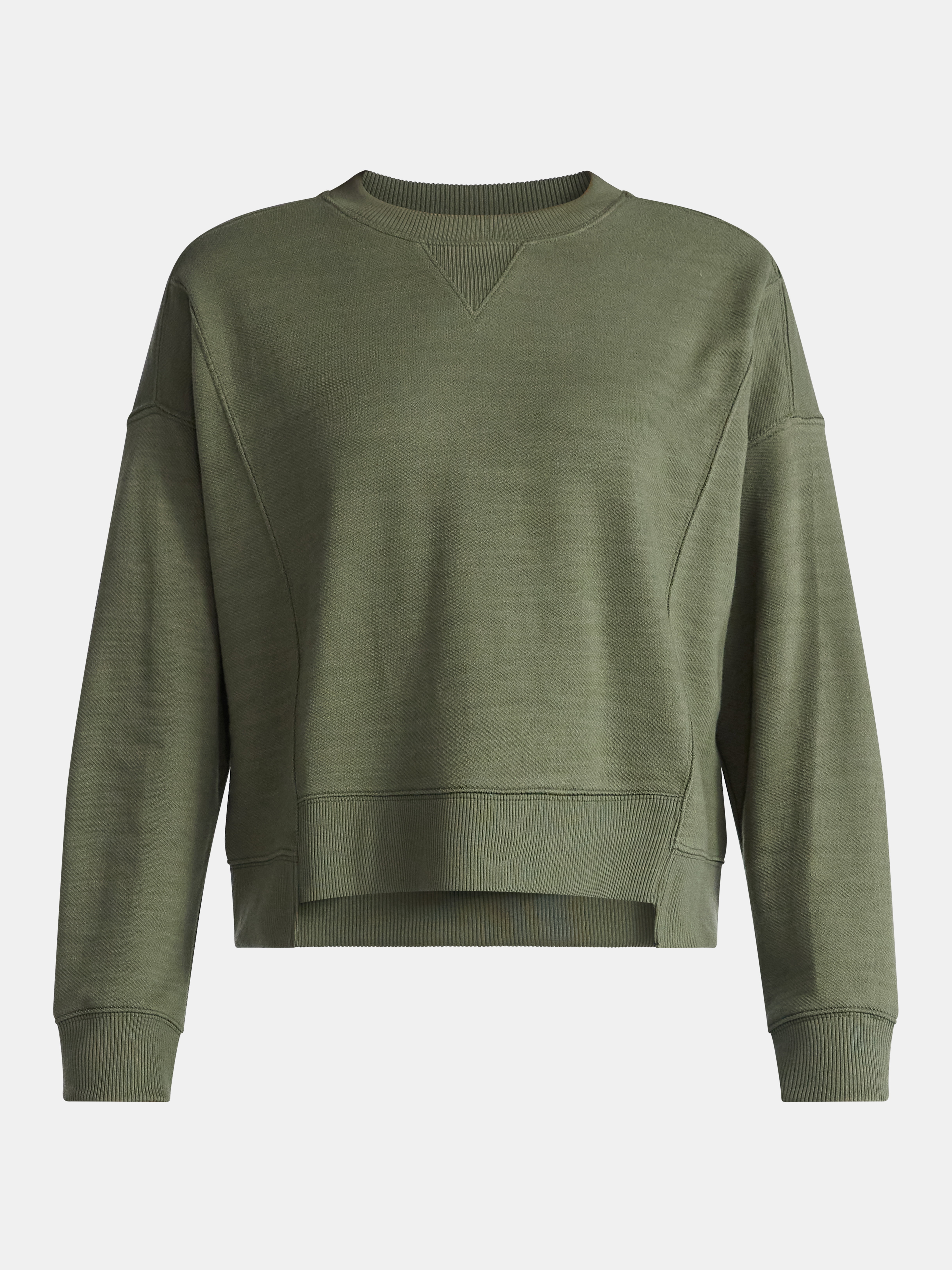 Time and Tru Women’s Ribbed Panel Sweatshirt with Long Sleeves, Sizes XS-XXXL