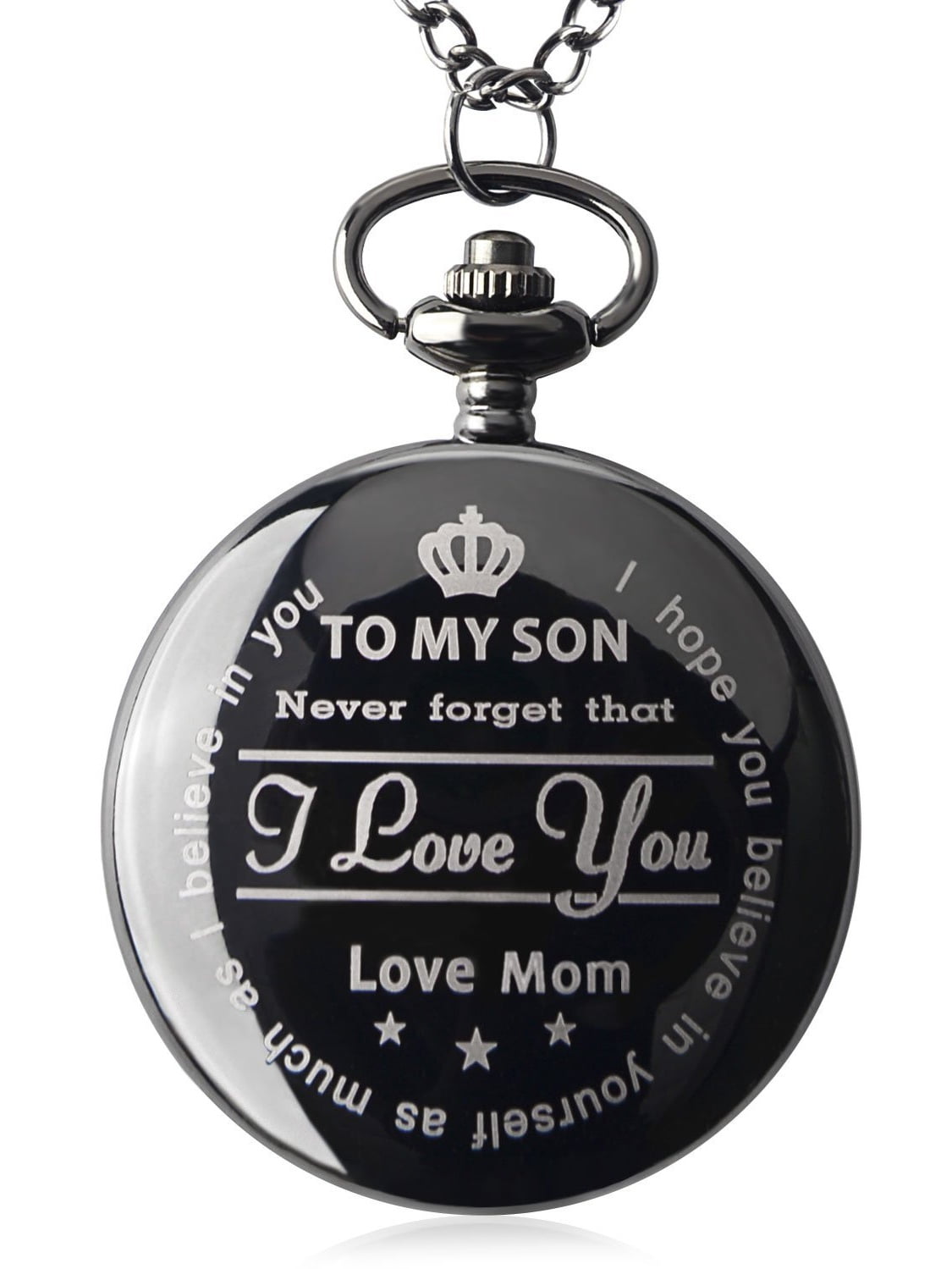 Mjewelrygift Pocket Watch To My Son Love Mom Dad Necklace Mjewelrygift Pocket Watch To My Son Love Mom Dad Necklace Chain From Mother Gifts With Black Gift Box Com