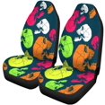 thumbnail image 2 of Juego de 2 Fundas de Asiento de Coche ABPHQTO Anatomía Terrible Calavera Aterradora Canino Universal, 2 of 4