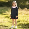 thumbnail image 5 of Avrntaa Little Girls Sailor Dress Spring Summer Cute Pleated Skirt Kids A-line Cotton School Dresses for 1-10Y, 5 of 8
