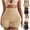 Beige, variant on Women's Padded Butt Lifter Shorts High Waist Seamless Compression Shapewear Bottoms for Wedding Guest M