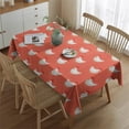 thumbnail image 2 of Red Chicken Pattern Rectangle Tablecloth 60"x84",Waterproof Polyester Rectangle Table Cloth, Wipeable Spillproof Polyester Tablecloth for Dining, Camping, Indoor and Outdoor, 2 of 5