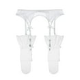 thumbnail image 3 of Women's Lace Garter Belt Metal Clips Suspender Belt and Stockings, 3 of 5