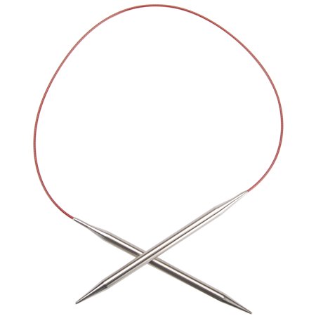 UPC: 0812208027334 | ChiaoGoo Red Lace Circular 24 inch (61cm) Stainless Steel Knitting Needle Size US 1 (2.25mm) 7024-1