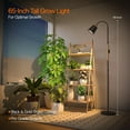 thumbnail image 3 of 65" Tall Standing Grow Light with Full Spectrum, 18W LED Plant Light with Flexible Gooseneck, Optical Lens & Smart Timer, 3 of 9