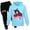 Blue, variant on Girl's 2 Piece Outfits Aphmaus Long Sleeve Hoodies Sweatshirts and Sweatpants Set Kids Casual Tracksuits