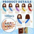 thumbnail image 4 of 100-Pack Mini Rubber Jesus Figures – Original “Jesus Loves You” Toys for Hide and Seek, Sunday School, Baptism Gifts, Religious Party Favors – Assorted Colors, 4 of 5