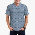thumbnail image 2 of Balery Cute Whale Printed Men’s Short Sleeve Polo Shirt, Midweight Men's Shirt,Golf Polo shirts -Medium, 2 of 8