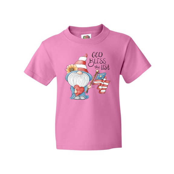 Inktastic God Bless the USA Gnome Youth T-Shirt