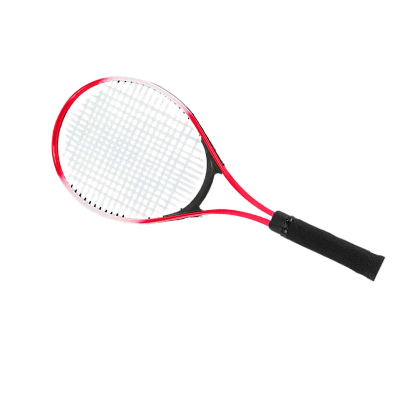 Lightweight Adults Tennis Racket Training Gear Professional Women Men Aluminum Alloy Racket Non Slip Racquet for Beginners Sports Red