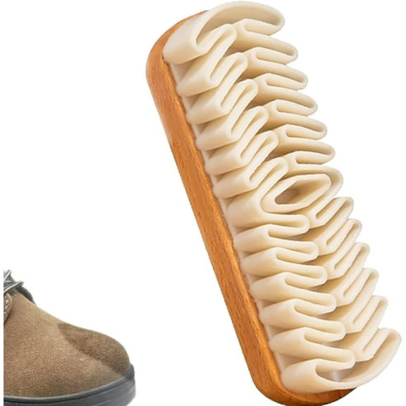 Rubber Shoe Brush, 2-in-1 Soft Suede Brush and Eraser, Multifunctional Suede Cleaner for Sneakers Leather Boot Care, Gentle Shoe Cleaning Tool