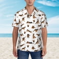 thumbnail image 2 of Fotbe German Shepherd Dog Hawaiian Shirt for Men Unisex Summer Beach Casual Short Sleeve Cotton Linen Button Down Shirts-3X-Large, 2 of 5