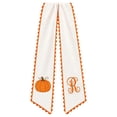 thumbnail image 6 of Pumpkin Embroidered Wreath Sash, 50 x 5 inch Orange Scalloped Lettered Ribbon for Halloween, Thanksgiving, Front Door, Seasonal Garland and Fall Home Decor, R, 6 of 6