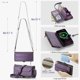 thumbnail image 3 of Funda tipo cartera cruzada para iPhone 16 Pro Max con soporte RFID, ranuras para tarjetas de carga inalámbrica anticaídas, bolso de hombro de piel sintética con correa ajustable, 3 of 9