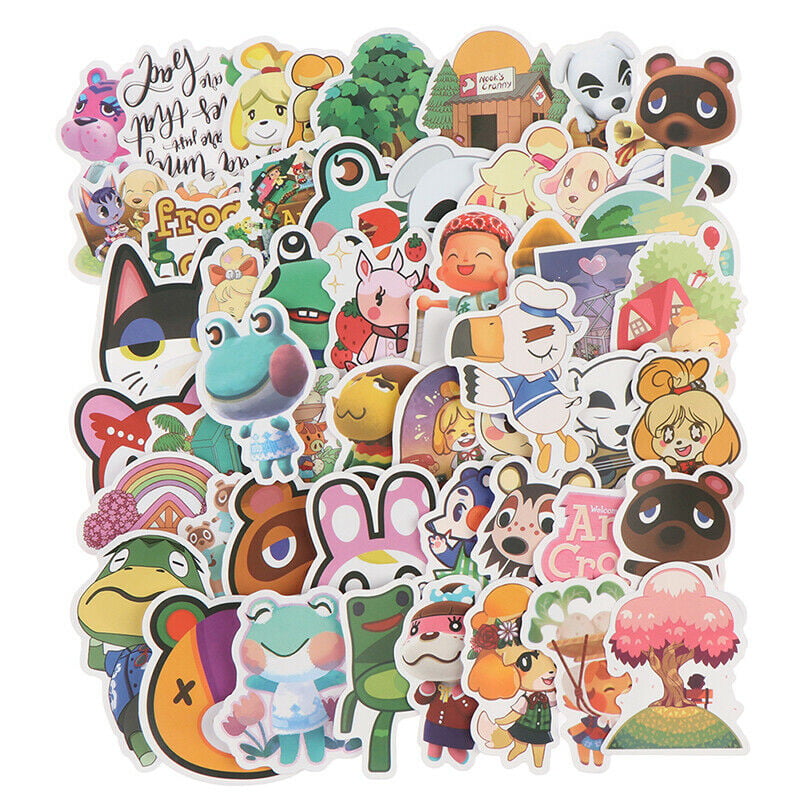 50Pcs Animal Crossing Game Stickers Skateboard Fridge Laptop Luggage Stickjiguc