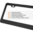 thumbnail image 4 of 2PCS License Plate Frame Holder, 2 Holes Matte Stainless Steel License Plate Cover with Mounting Accessories,Durable Rustproof Fits All License Plates in Canada. (Matte Black), 4 of 13