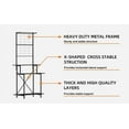 thumbnail image 4 of Zhongma 3 Tier Heavy Duty Plant Stand with Hanging Plant pot shelf,Trellis,35.43 L x 18.11 W x 79.13H multi layer plant Holder for Home, Garden, Plant Lovers,Metal Storage Rack Shelf/Freestanding Disp, 4 of 9