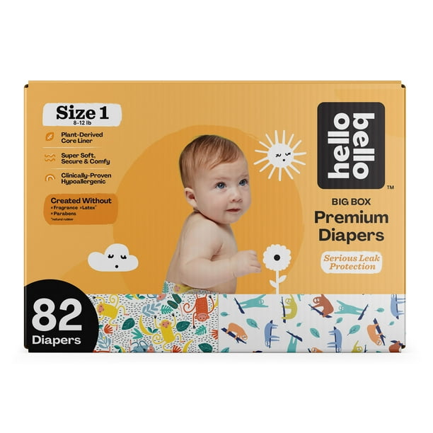 Hello Bello Diapers, Size 1, 82 Count (select for more options
