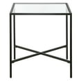 thumbnail image 3 of Evelyn&Zoe Henley 20" Wide Square Side Table with Glass Top, Blackened Bronze, 3 of 7