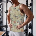 thumbnail image 5 of Gukieu Marine Sailing Badges Print Men's Quick Dry Fitness Vest, Round Neck Sleeveless Fitness Bodybuilding Top-4X-Large, 5 of 7