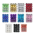 thumbnail image 6 of D-GROEE 24 Pcs/Set 4cm Christmas Tree Ornament Decorative Scene Layout Lightweight with Rope Christmas Tree Decoration Shiny Reflective Classic Xmas Balls for Christmas Party, 6 of 7