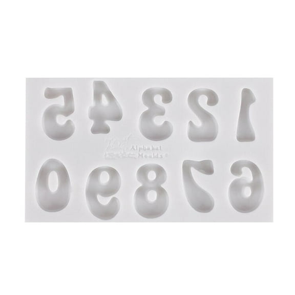 VerPetridure 0-9 Digital Chocolate Mold Fondant Cake Silicone Mold DIY Baking Decoration Tool