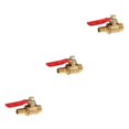 thumbnail image 3 of mmirethe Various Type Ball Valve Threaded Brass Ball Valve 2 interface 12mm 8mm Red 3Set, 3 of 6