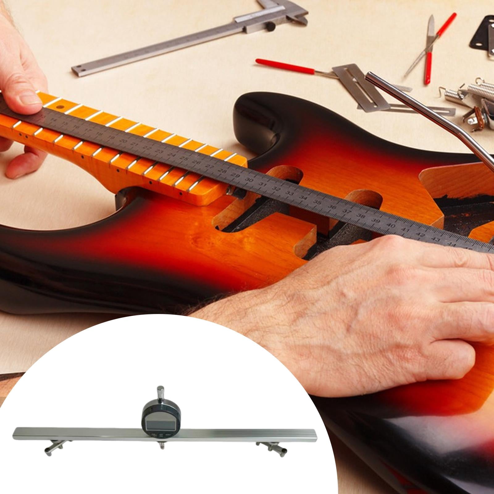 LeeQinersw Neck Relief Gauge Tool Guitar Neck Curvature for Classical Acoustic Electric 42cm