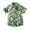 thumbnail image 3 of Hihipz Little Boys Polo Shirt Floral Print Shirts Hawaii Beach Casual Summer Tops,Sizes 5-6, 3 of 5
