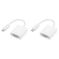 thumbnail image 1 of USB 3.1 Tipo C A Cable Adaptador VGA 1080P FHD para Macbook () Blanco, 1 of 3