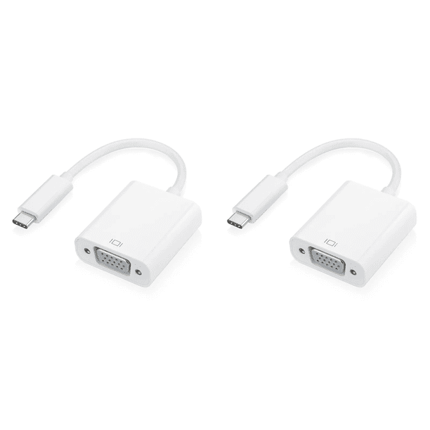 USB 3.1 Tipo C A Cable Adaptador VGA 1080P FHD para Macbook () Blanco