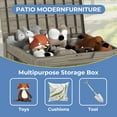 thumbnail image 3 of PATIOEASY 35 Gallon Lockable Resin Deck Box, Waterproof & Outdoor Storage Box for Outdoor Cushion Storage and Outdoor Delivery Storage,Brown, 3 of 7