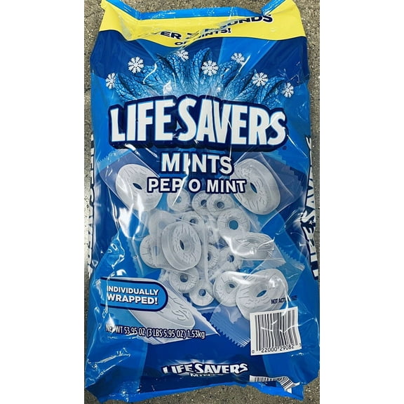 LifeSavers Pep O Mint Breath Mints Bulk Hard Candy Candies 53.95 oz (3.3 lbs)