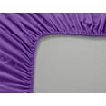 thumbnail image 4 of The Great American Store 1PC Solid Fitted Sheet - 1800 Series Brushed Microfiber 12 Inch Deep Pocket - Wrinkle, Fade, Stain Resistant - Hypoallergenic - Twin Size Solid Purple, 4 of 4