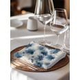 thumbnail image 6 of Navy Blue Floral Cloth Napkins Set of 6 Reusable Dinner Napkins, Spring Flowers Rustic Butterfly Cocktail Napkin Washable Table Napkins for Wedding/Holiday Party/Baby Shower 20"x20", 6 of 7