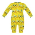 thumbnail image 5 of Looney Tunes Tweety Baby Long Sleeve Footless, Infant Playsuit Romper Jumpsuits for Boys Girls, 5 of 8
