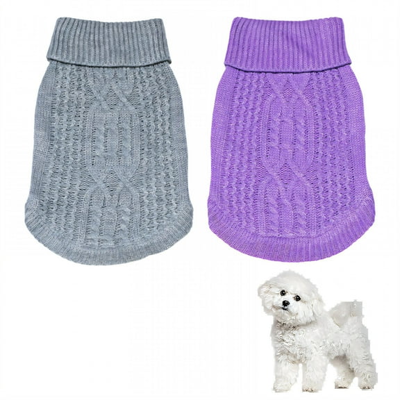 GASTROPOD 2Pcs Cat Sweater,Polyester Dog Sweatshirt,Dog Coats for Medium Dogs,Multicolor2,Xs