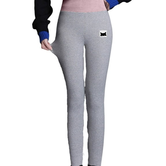 JeashCHAT Leggings for Women Casual Women Printed Span Ladies High Waist Keep Warm Long Pants