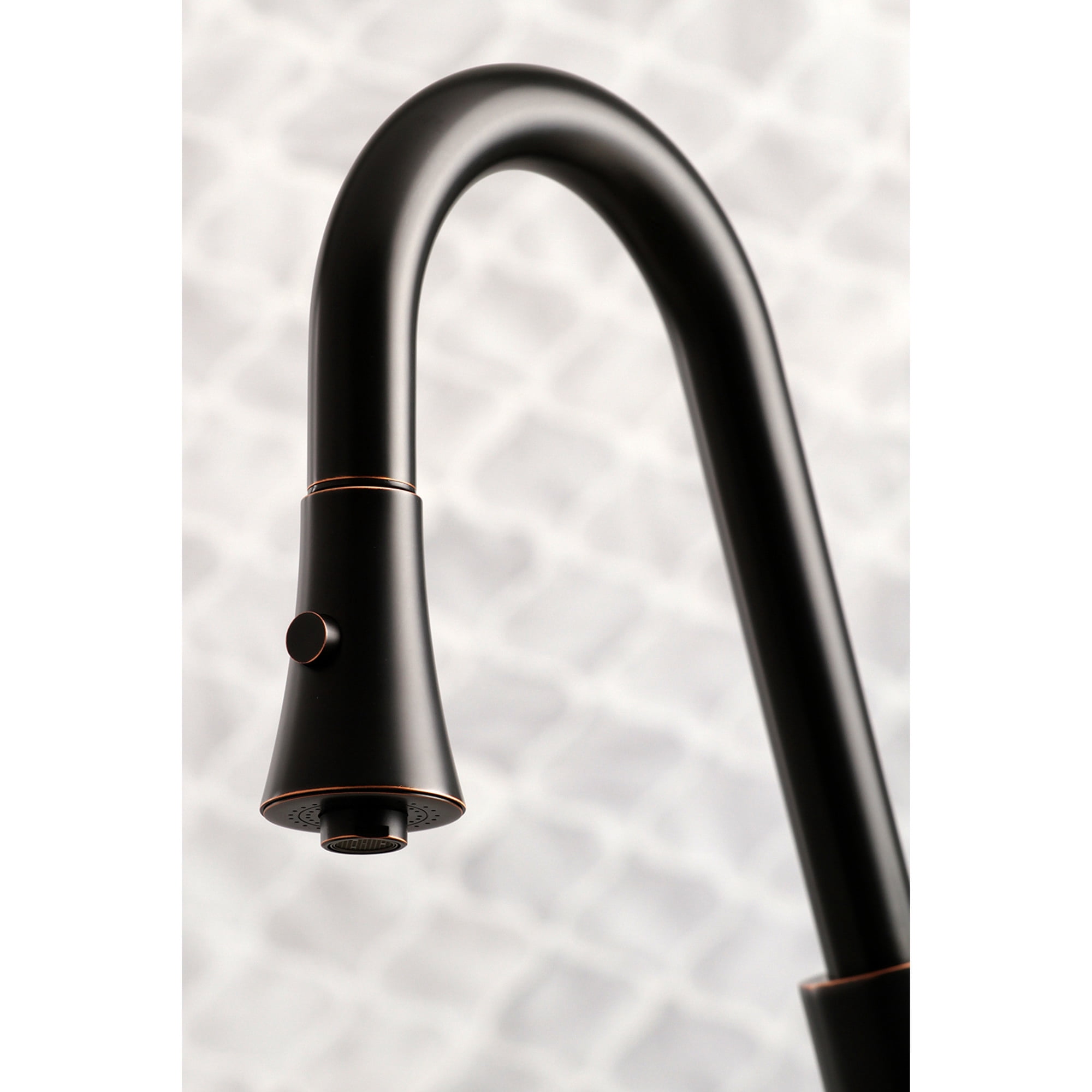 Kingston Brass LS8726CTL Continental Single-Handle Pull-Down Kitchen Faucet in Naples Bronze