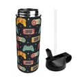 thumbnail image 2 of KLL Retro Video Game Pattern 18OZ Water Bottle With Straw,Stainless Steel Sports Water Cup Flask Sports Water Cup Flask Wide Mouth Travel Thermal Mug, 2 of 8