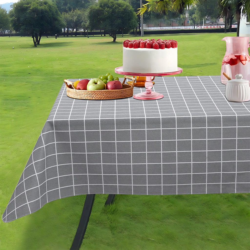 Ray Star Vinyl Party Tablecloths 60x102 Spring Tablecloth Plastic Picnic Outdoor and Camping Waterproof Oilcloth Table Cover for Rectangle Tables