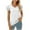 White, variant on Fesfesfes Tshirt Fashion Women Short Sleeve Comfortable Breathable V-Neck Blouses Shirt Tops Workout Shirt XL(US:10)