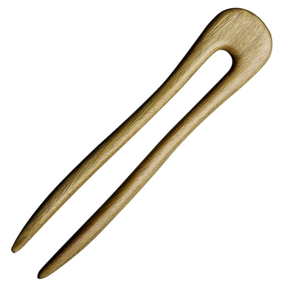 NIAIZEK Wooden Hair Stick U Shaped Hairpin for Buns with Classical Elegant Design Beige