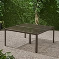 thumbnail image 3 of GDF Studio Dinah Outdoor Cast Aluminum Square Dining Table, Hammered Bronze, 3 of 9