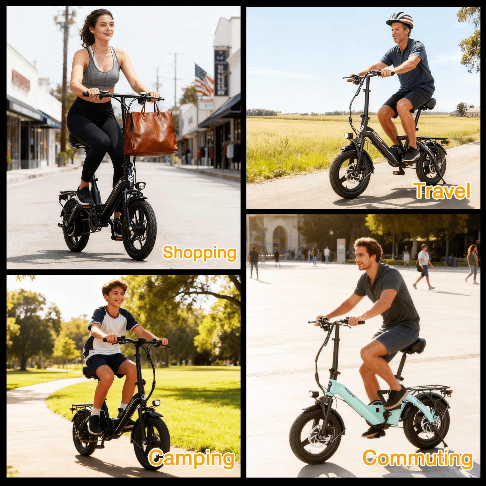 Bodywel Electric Bike for Adults, Electric Bicycle with 36V 13AH Battery, 14" Folding Ebike, Peak 500W Motor, Mini E Bikes for Urban Commuter, UL2849