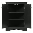 thumbnail image 3 of Corner Organizer Cabinet, Home Triangle Bathroom Storage Cabinet with Adjustable Shelves, Modern Freestanding Floor Cabinet for Home Kitchen Living Room Entryway, Bathroom Organizer Space Saver, Black, 3 of 13